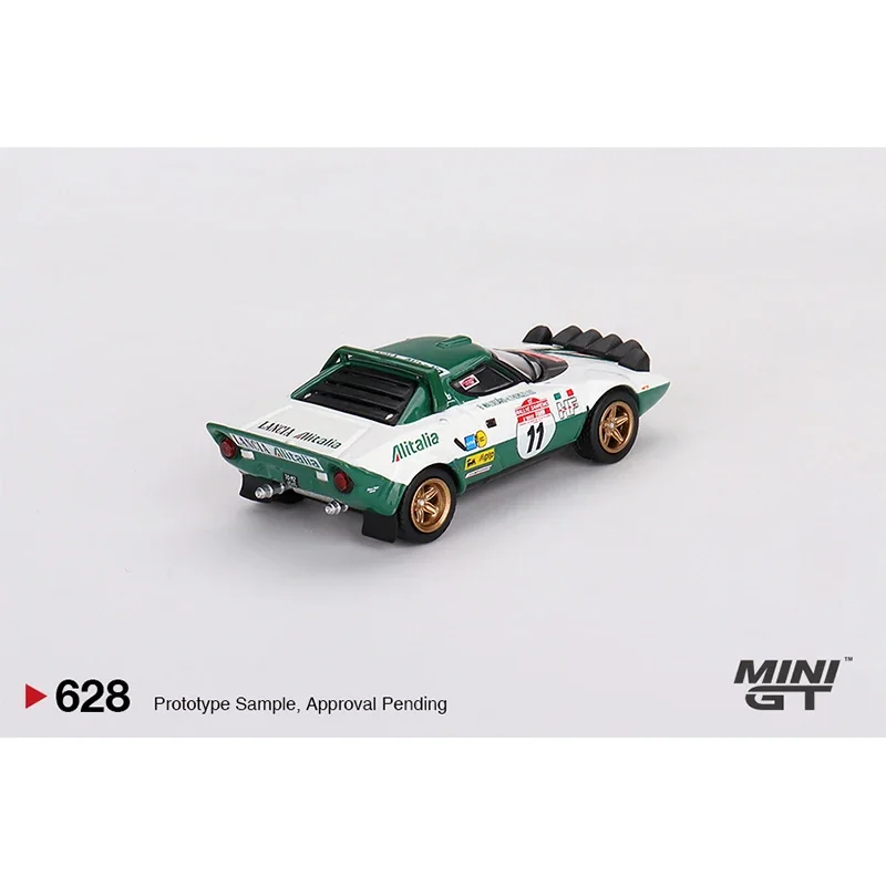 In Stock MINIGT 628 1:64 Stratos HF 1975 Rally Sanremo Winner #11 Diecast Diorama Car Model Toys