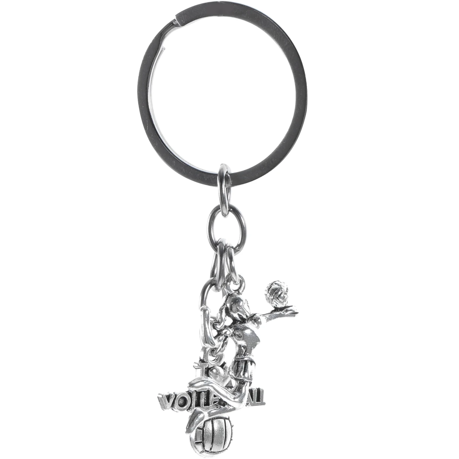 1 PCS Volleyball Keychain Team Sports Charm Fashionable Decorative Pendant Zinc Alloy Ideal Gift for Volleyball Fans