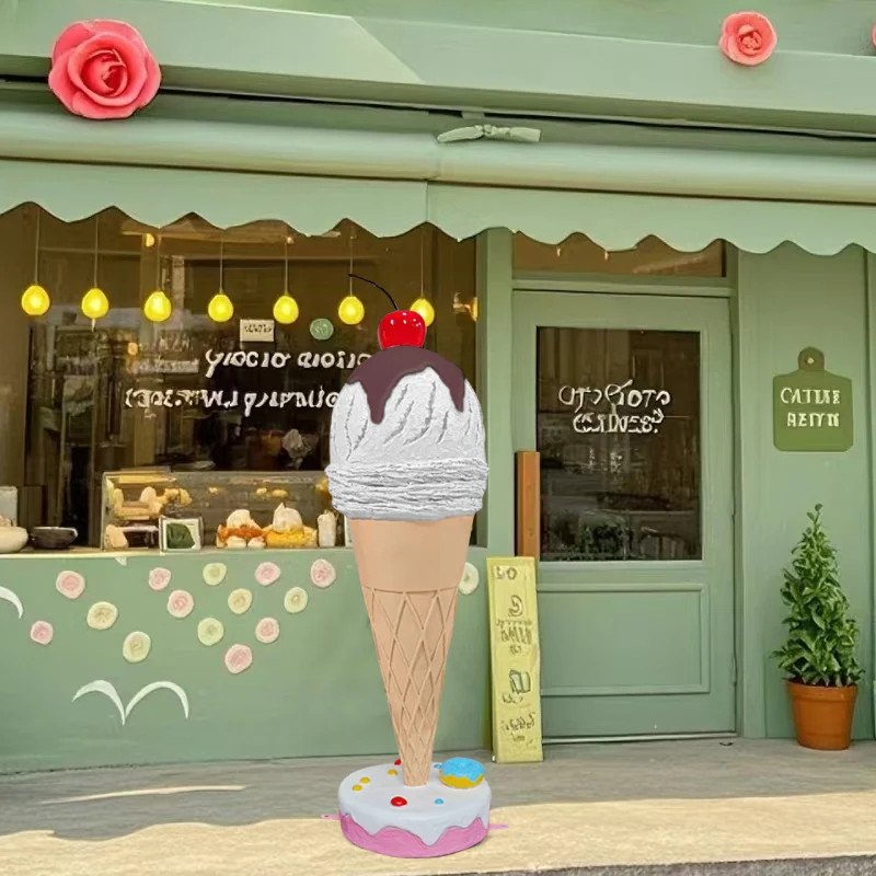 Modelo de escultura de helado de pared.