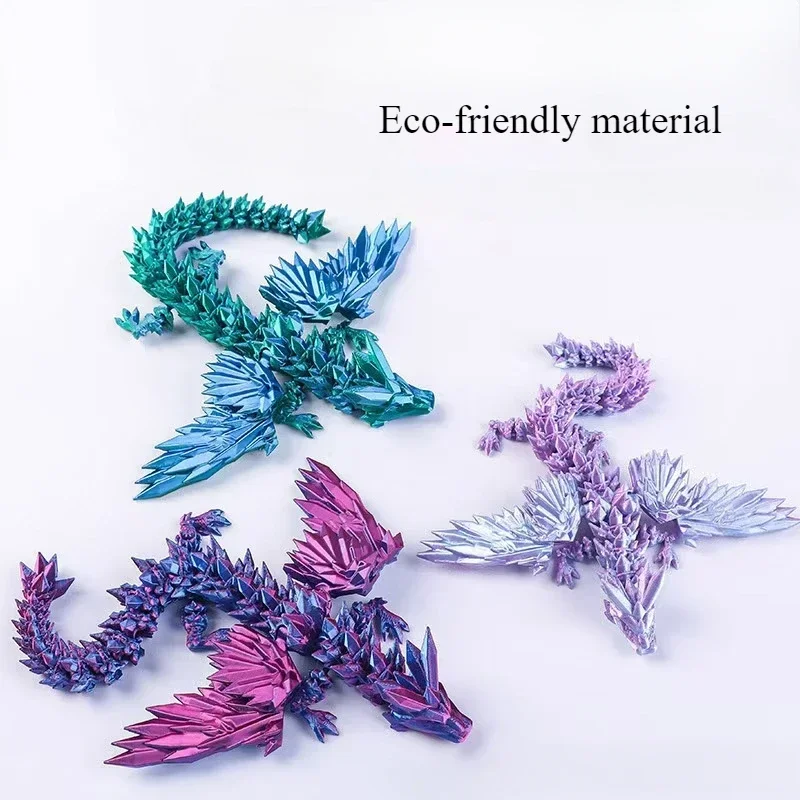 3D-gedrucktes Drachen-Ornament, Desktop-Ornament, 3D-gedruckte Tiere, Heimbüro, Basteln, gedruckte Figuren, Weihnachtsgeschenke