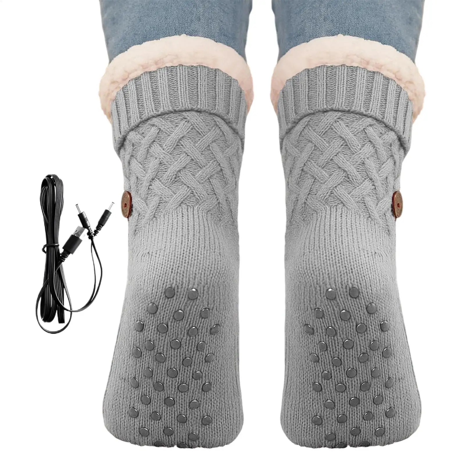 

Носки с электрическим подогревом, удобные эргономичные теплые дышащие носки с подогревом для зимних видов спорта, лыж, сноуборда, активного отдыха