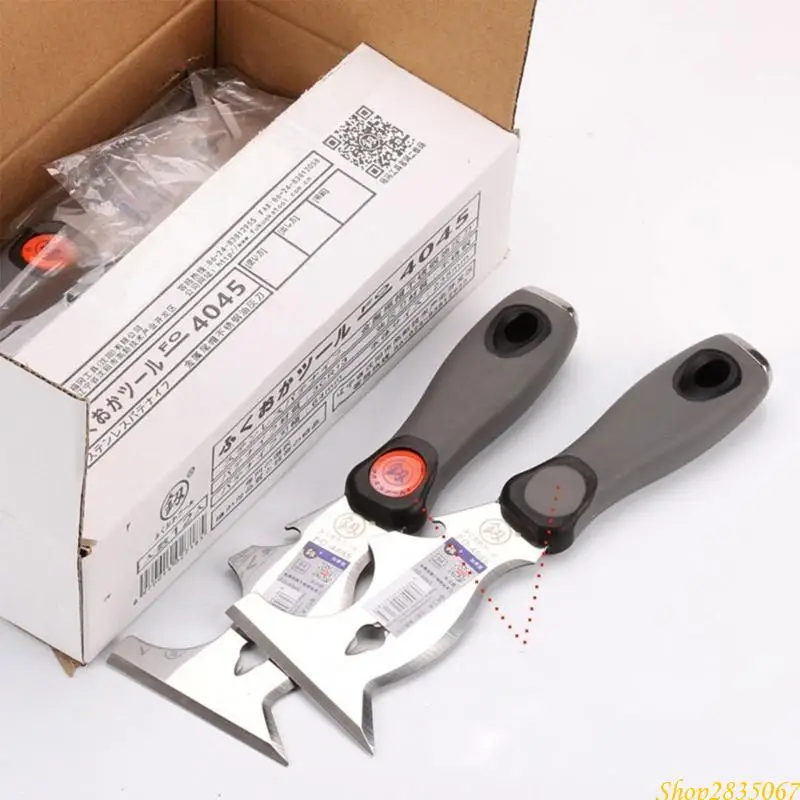 10in1 Paint Scraper Putty Knife Functional Tool for Home Improvement DIY Project Rust Resistant Steel Cutter Handle 831F