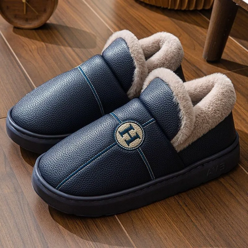 Pantofole in cotone da uomo autunno e inverno per interni ed esterni in velluto caldo borsa antiscivolo e scarpe in cotone 2025 Tendenza moda