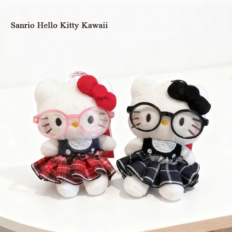 

Sanrio Hello Kitty Kawaii супер милые очки кукла сумка кулон мультфильм милая плюшевая кукла брелок подарок на Рождество для девочек