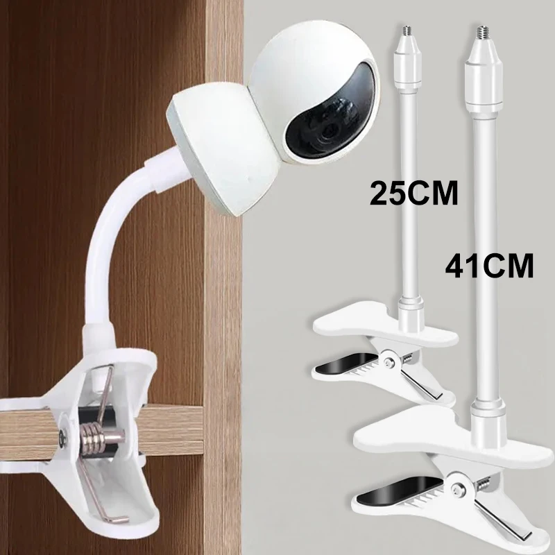 Flexible Babyphone-Kamerahalterung, geeignet für Kinderbett, Outdoor, Indoor, Desktop-Clip, universelle 1/4 Zoll Schraubkameras, Halterungsklemme