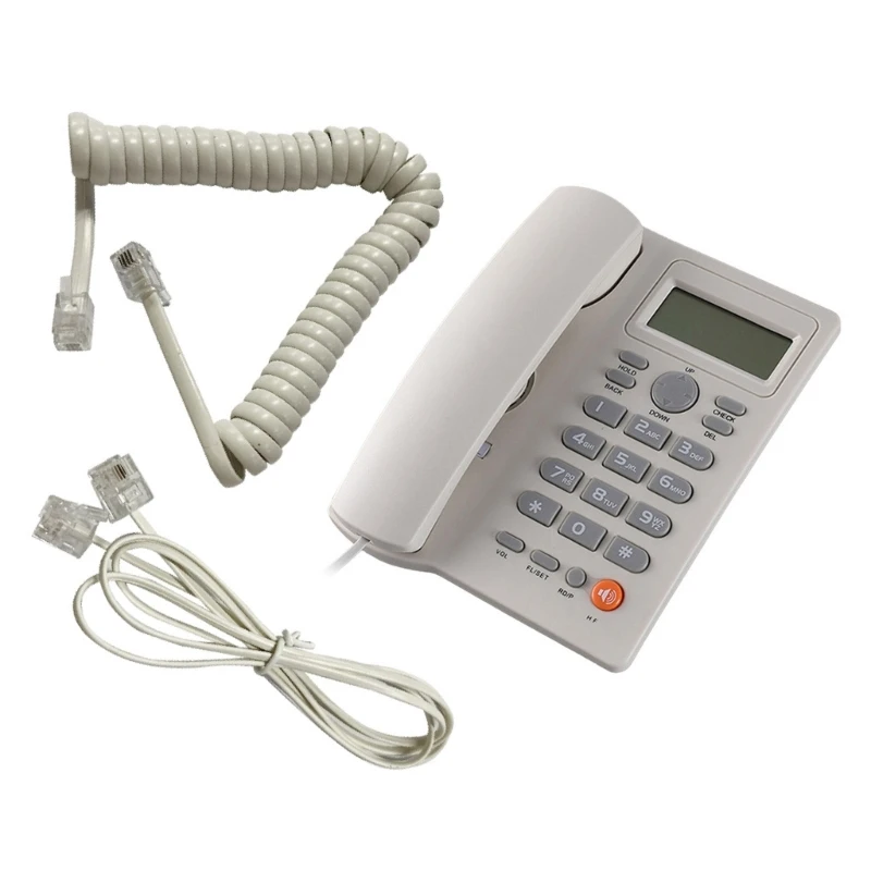 Corded Landline Phone Big Button Landline Phone with Caller Identification