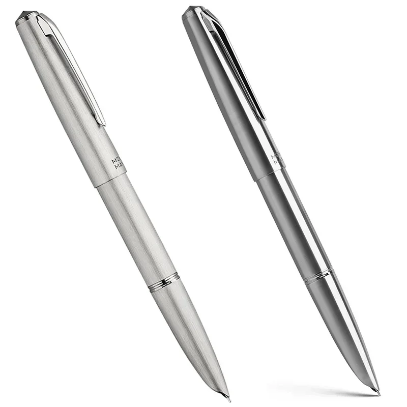 majohn ti200 titanium alloy metal fountain pen tamanho fino 14k gold 05 mm converter office business writing ink caneta suave novo 01