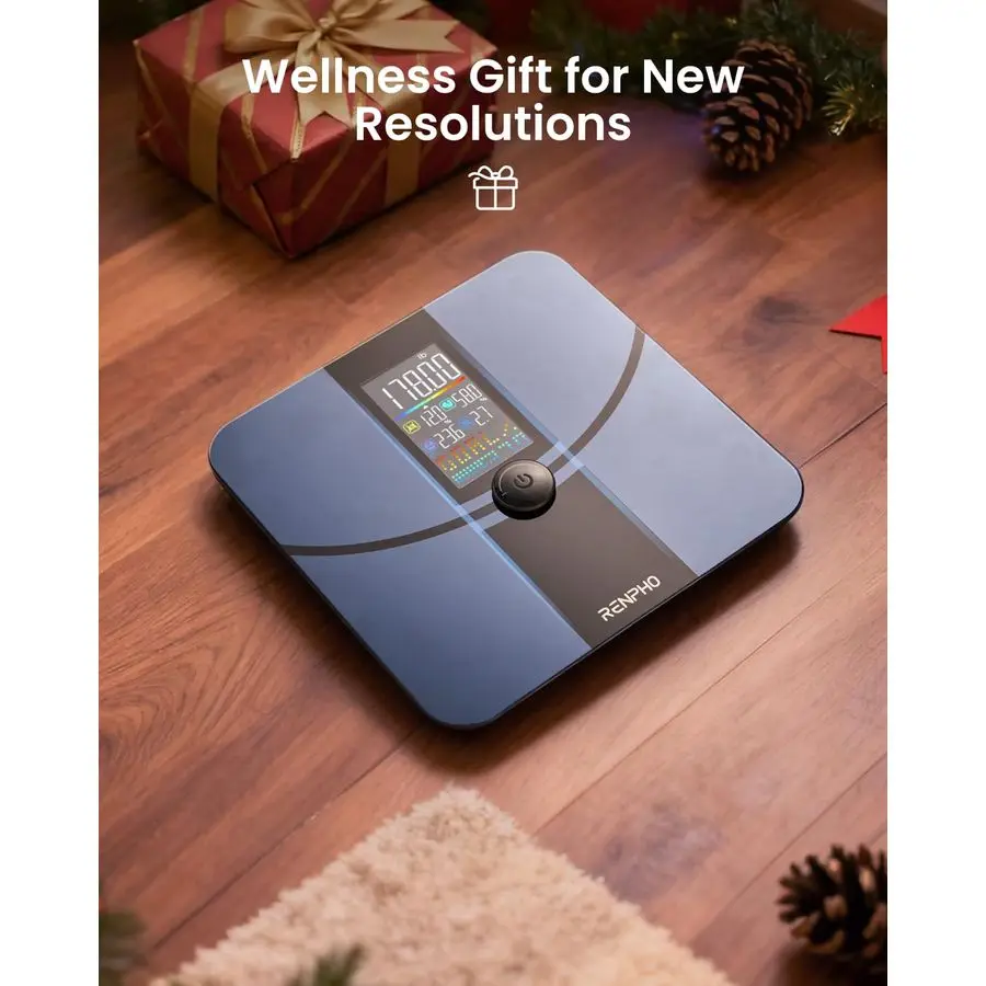 Smart Scale for Body Weight, Body Fat Scale for BMI, Body Fat, Muscle Mass, High Accurate Bathroom Scale with Large VA Dispaly,