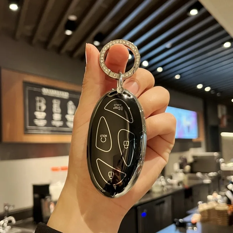 Modische TPU 7-Tasten Autoschlüssel-Hülle für Hyundai IONIQ 6 New Grand Prix GN7 Kona Schutzhülle Schlüsselanhänger Zubehör