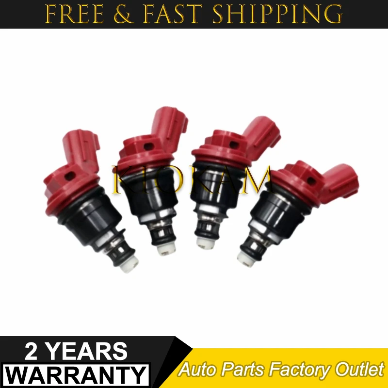 4PCS 16600-RR544 Fuel Injectors Fits For Silvia S13 S14 S15 SR20DE SR20DET  SF-60-740CC 16600RR544 SF60740CC