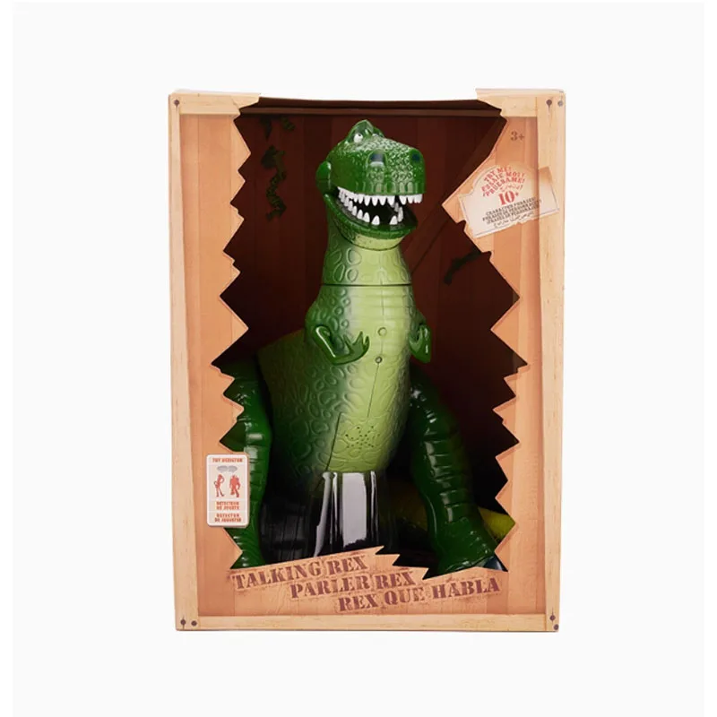 Disney original toy story rex boneca de pelúcia 230mm anime figuras de ação brinquedos para meninos presente natal modelo colecionável ornamentos