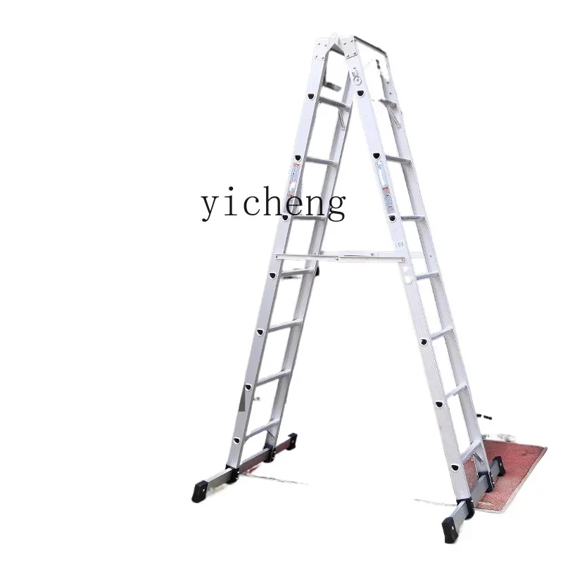 

ZF Double Herringbone Ladder Folding Project Multifunctional Aluminum Alloy Household Ladder