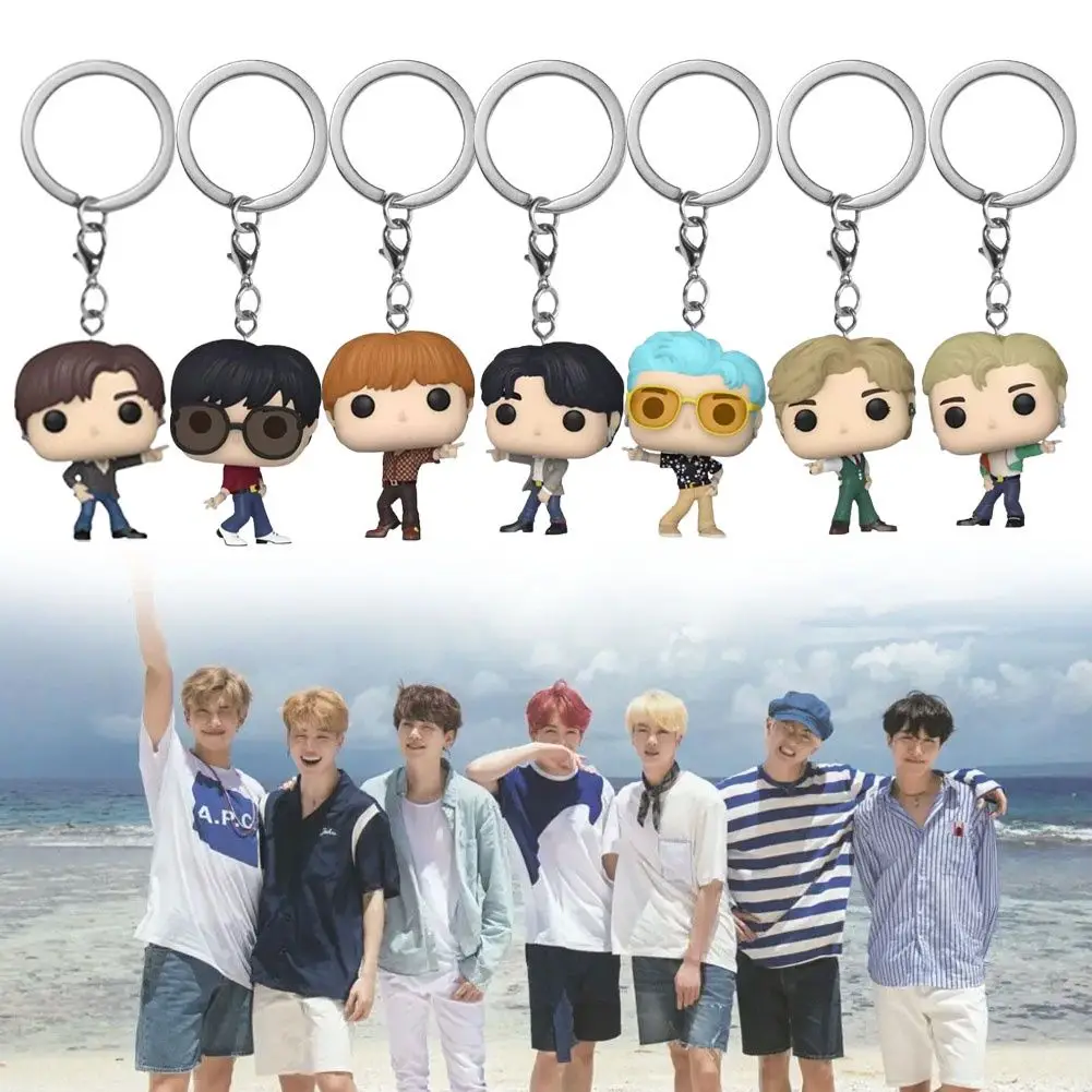 Новые коллекционные виниловые фигурки Funko POP Pocket Keychain Toy: RM, SUGA, JUNG KOOK, JIMIN, Jin, V, J-HOPE.