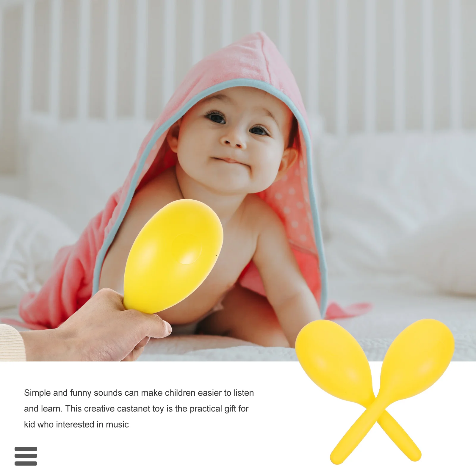 

6Pcs Kids Maracas Plastic Music Rattles for Toddlers Educational Musical Instruments Early Development Noise Makers