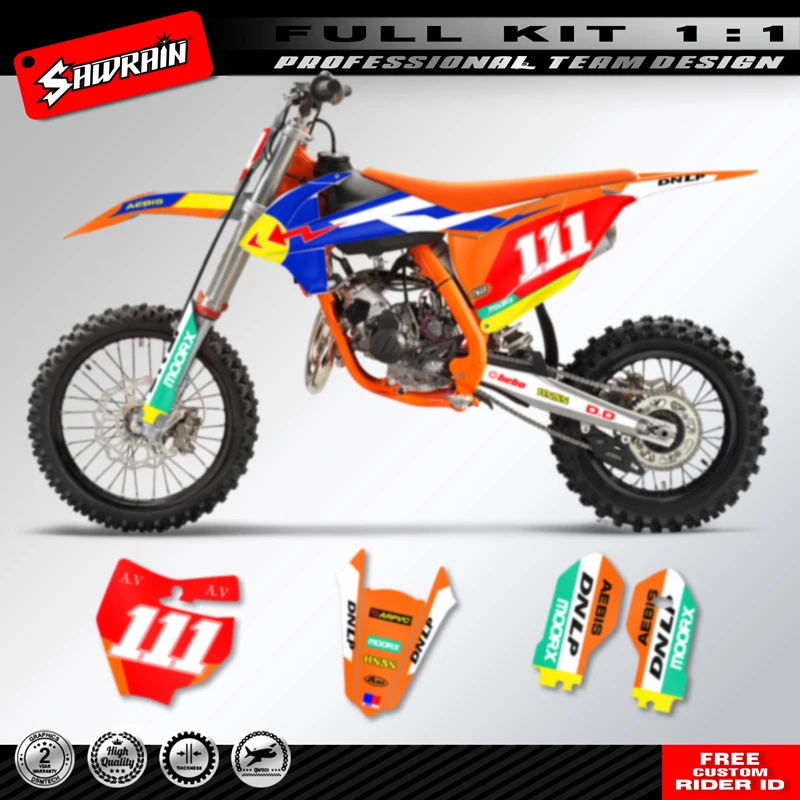 

Sawrain For KTM SX 85 SX85 2018 2019 2020 2021 2022 2023 2024 Motorcycle Fairing Graphics Background Decals Stickers Customize