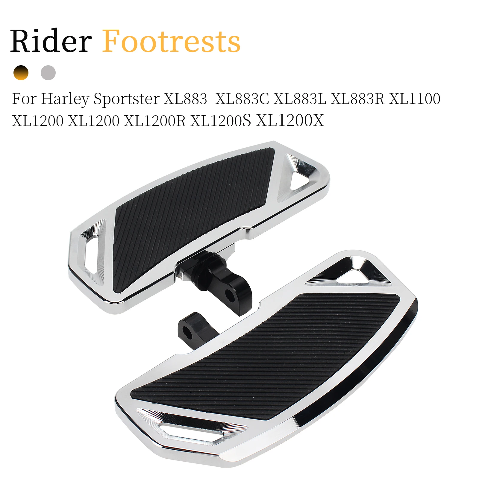 

Motorcycle Front Pedals Rider footrests Footboards For Harley Sportster XL883 XL1200 XL1200X 48 Forty-Eight Foot pegs Aluminum