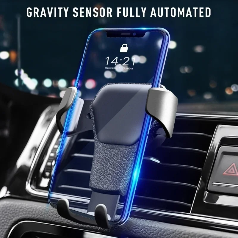 Universal Gravity Auto Phone Holder Car Air Vent Clip Mount Mobile Phone Holder Cell Phone Stand GPS Support For iPhone Samsung