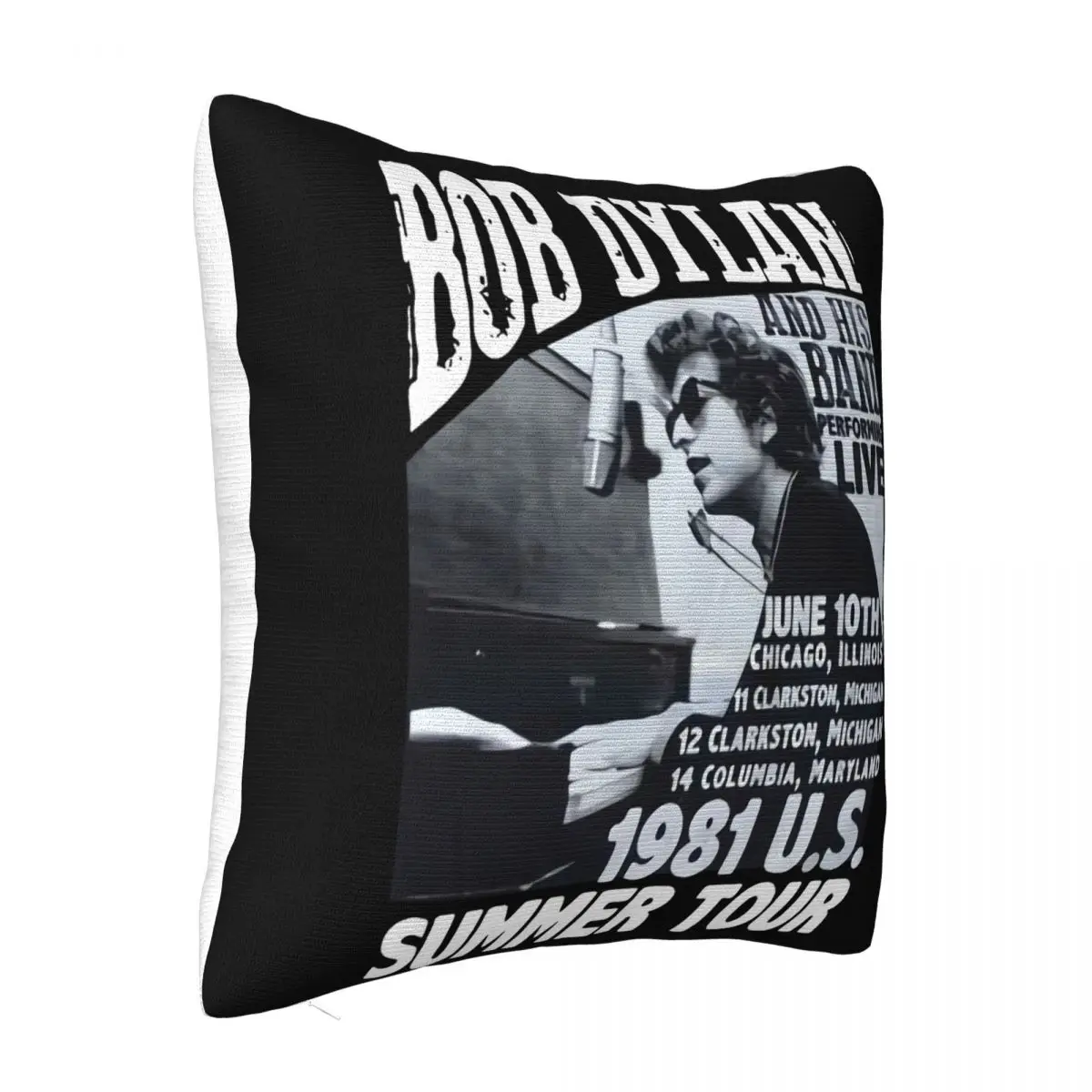 Fashion T Hats Baseball Funny CrewMens Bob Dylan 1981 Us Summer Tour T Hats Straight New Arrival Goth Pillow Case