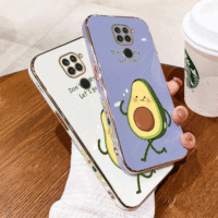 N ote 9 Cute Avocados Luxury Plating Phone Case For Xiaomi Redmi Note 8 8T 9 9T 9S 9Pro 10 10T 10S 10Pro 11 11S 11E 11SE Cover