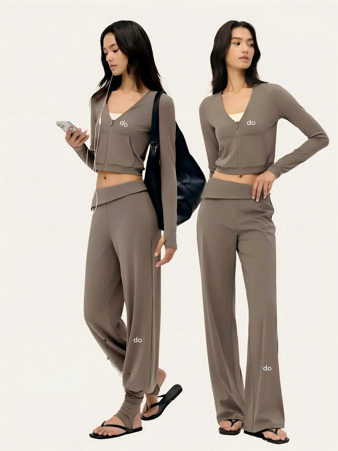 3-piece relaxation yoga set, women's lazy style outdoor sports set, high-end Pilates fitness suit set