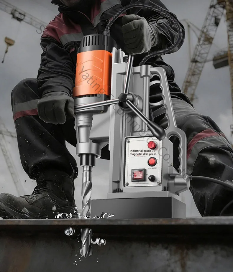 

Hole Cutter Magnetic Drill Electromagnetic Drill Magnetic Seat Drill, Tapping Speed Control High-power Hollow Iron Suction Drill