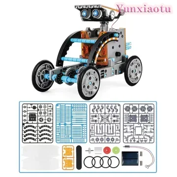 12-in-1 Solar Robot STEM Building Kit 190 Pieces DIY Educational Toy for Kids Ages 8-10-12