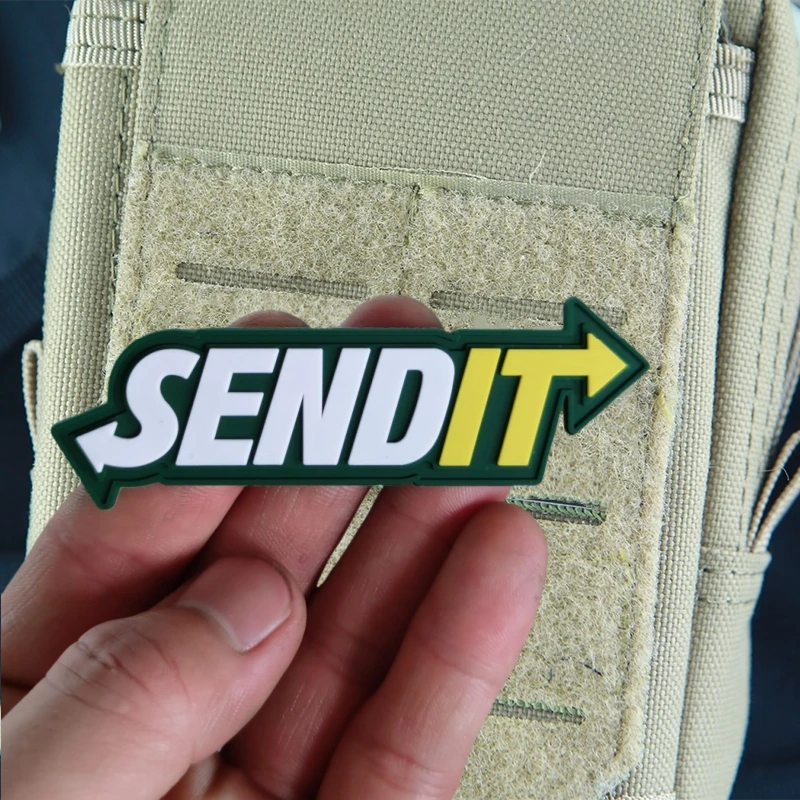 

"Send It" PVC Morale Badge Fun Tactical Military Patch Hook and Loop Patches Tactical Equipment, Backpacks, Hats Chevron Emblems