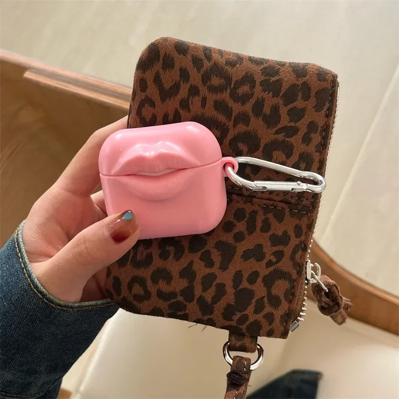 Funda de labios de parodia para AirPods 4 Airpod 1 2 3 Pro Pro2 auriculares Bluetooth caja de carga funda protectora para auriculares