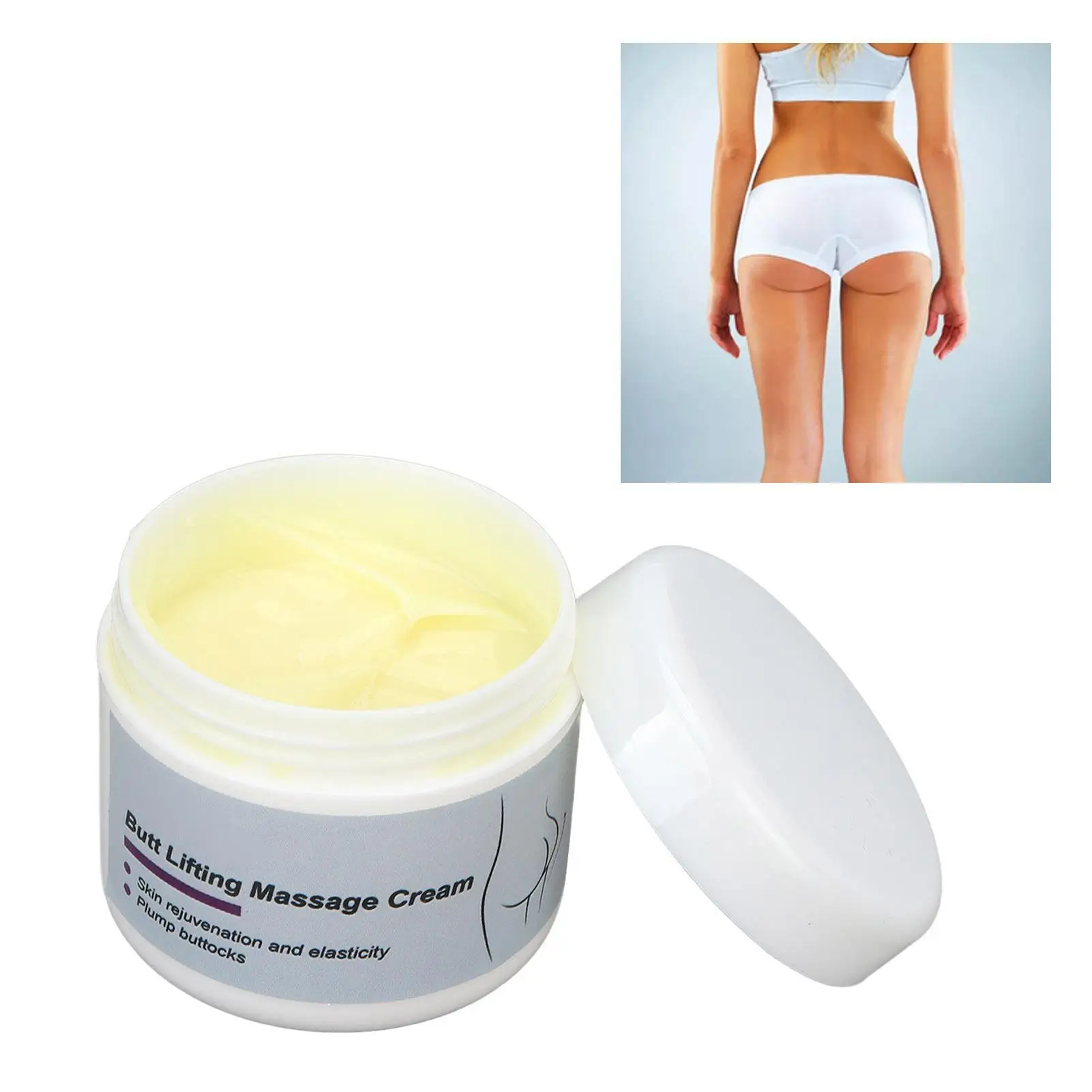 Crema de masaje para levantamiento de glúteos de 30 g: crema de cadera reafirmante y rellenadora para reparación de la piel |   para uso doméstico y en salón para mujeres