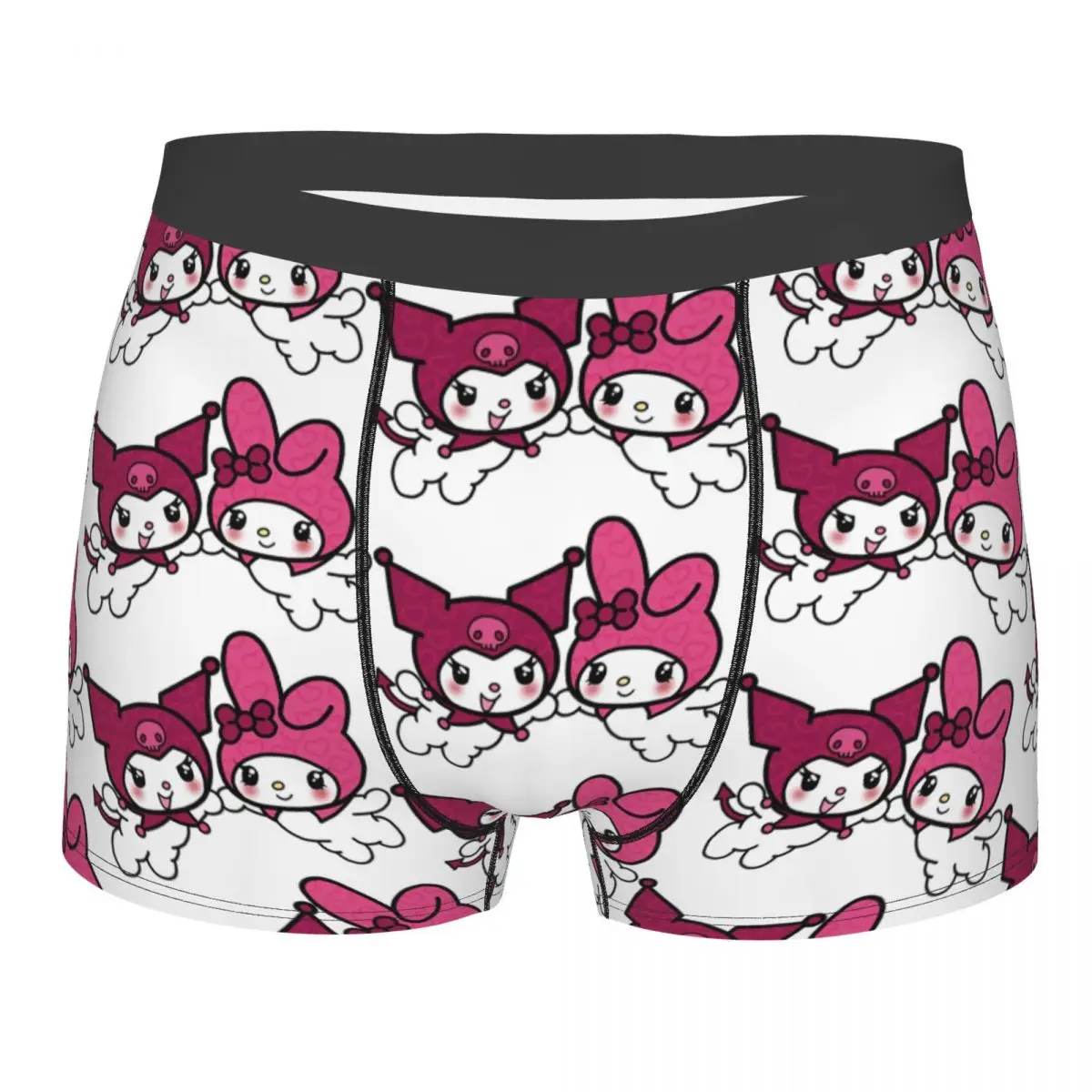 Heart My Melody Kuromi Man Long Underwear Sanrio Kawaii Boxer Shorts Panties Sexy Breathable Underpants for Male