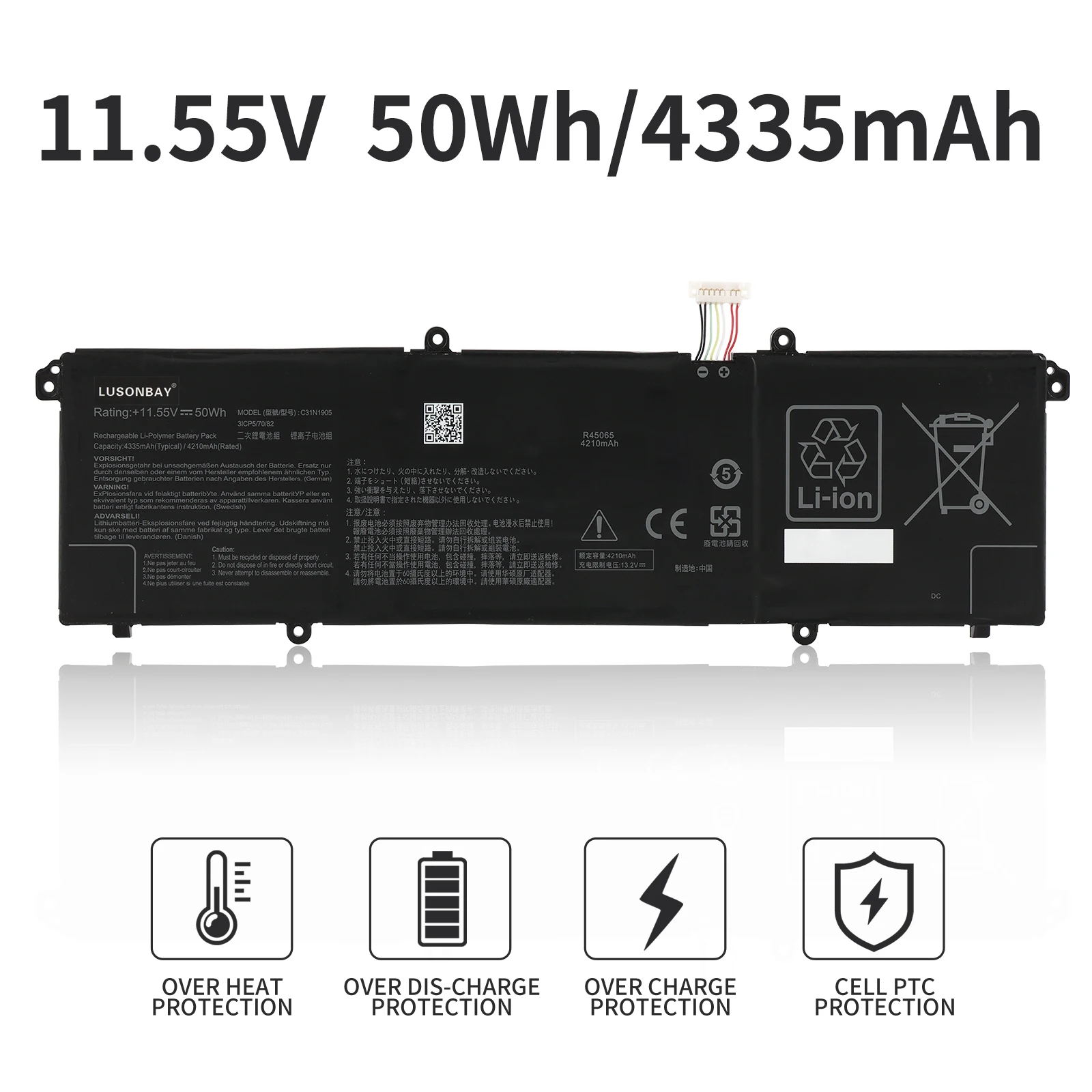 50WH C31N1905 Battery for ASUS Adolbook13 Dolbook14 2020 VivoBook S13 S333JA S333EA S330FA S14 S433 S433F S433FA S433FL S433