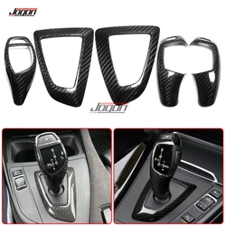 2PCS For BMW F20 F21 F22 F23 F30 F31 3GT F34 F35 F32 F36 F10 F07 F25 F26 F15 F16 Real Carbon Fiber Gear Shift Shifter Knob Trim