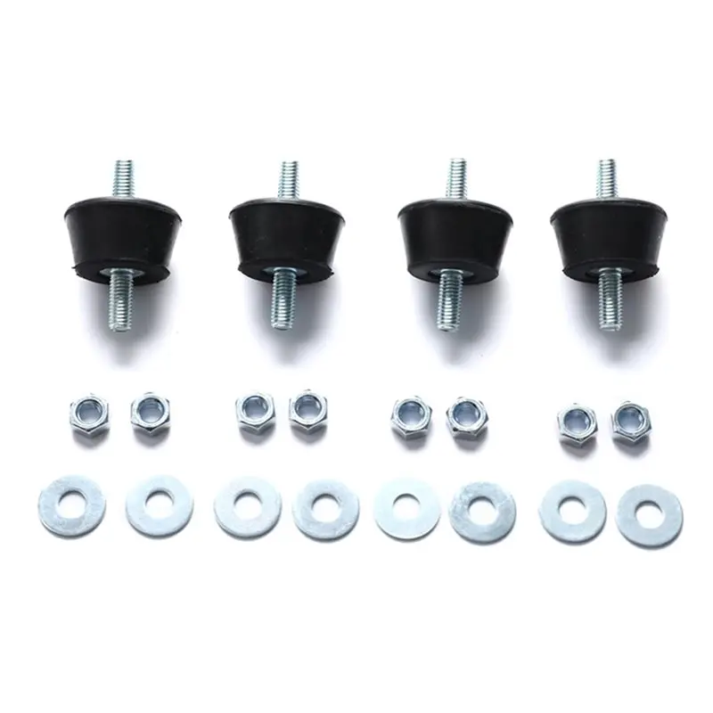 B23B Double External Thread Shock-Absorbing Pad Feet 4-Pack Anti-Vibration Mounts For 1-3P AC Outdoor Unit Brackets Buffer