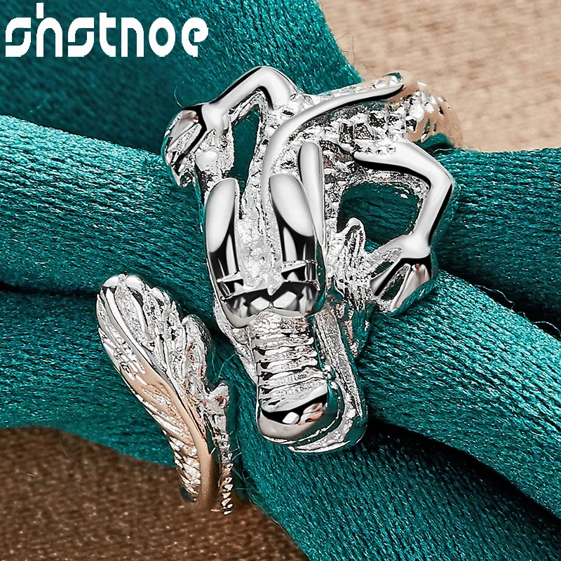 SHSTONE 925 Sterling Silver Ring Dragon Rings For Women Men Party Dinner Wedding High Quality Fashion Jewelry