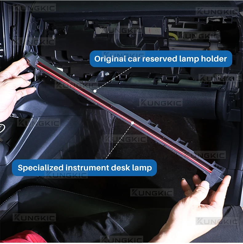 LED-Ambientbeleuchtungsstreifen für Subaru Crosstrek/Impreza 2024 2025 2026 und WRX 2022-2026, Instrumenten- und Fußraum-Atmosphärenlampe – Detail 5