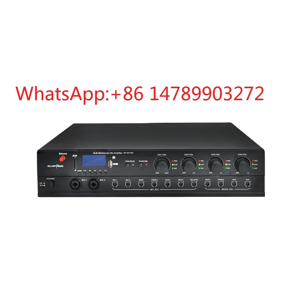 

500W Class D Amplifier Desktop Stereo Mixer Amplifier Bluetooth Home Audio System