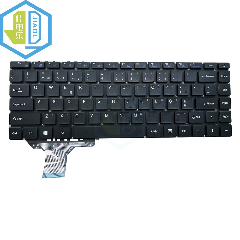 PO Laptop Keyboard For teclast F7 plus 2 V6318F D0K-6318F NB-17-6318F-10-B0 XK-HS122 MB3181005 V6318F X318F umax visionbook wr14