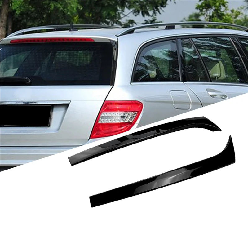 1Pair Tailgate Side Window Spoiler Trim for Mercedes-Benz C-Class W204 Variant Wagon 2007-2014 C200 C260 Weather Strip