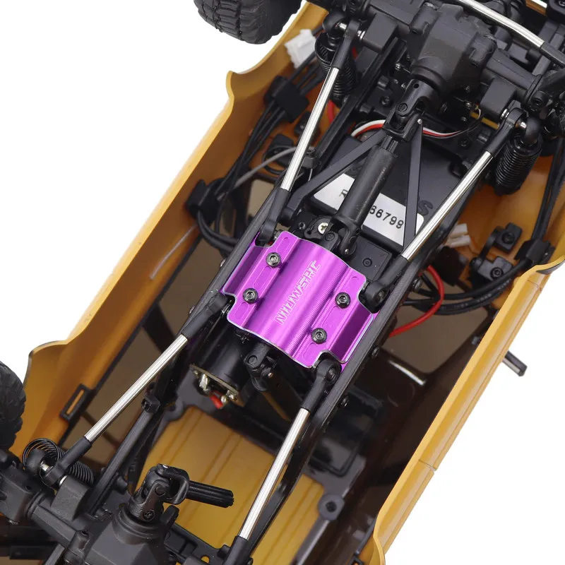 CNC Aluminum Chassis Plate for FMS 1/18 FCX18 LC80 RC Crawler, Middle Gearbox Upgrade Base Part