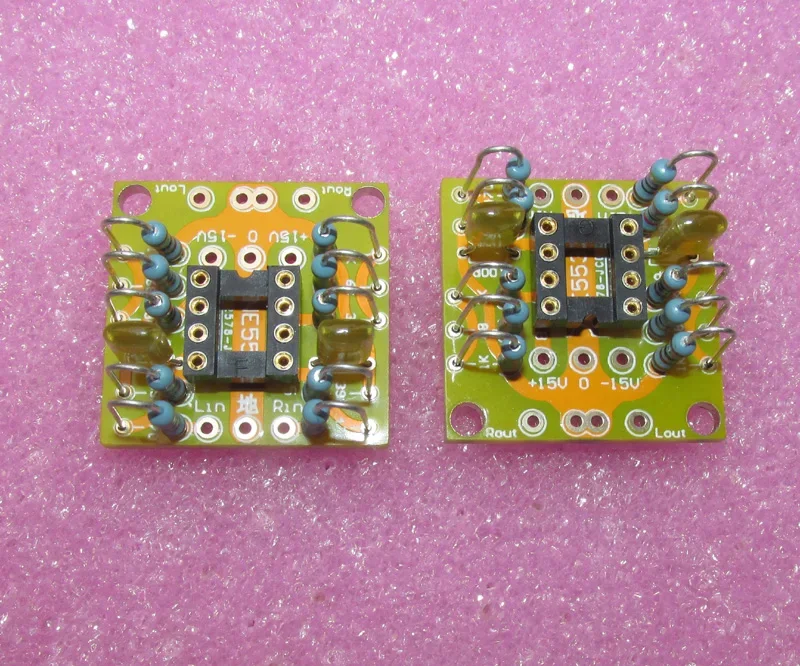 Dual OP Amp Board Preamp DC amplificatore PCB per NE5532 OPA2134 OPA2604 AD826 Board Module