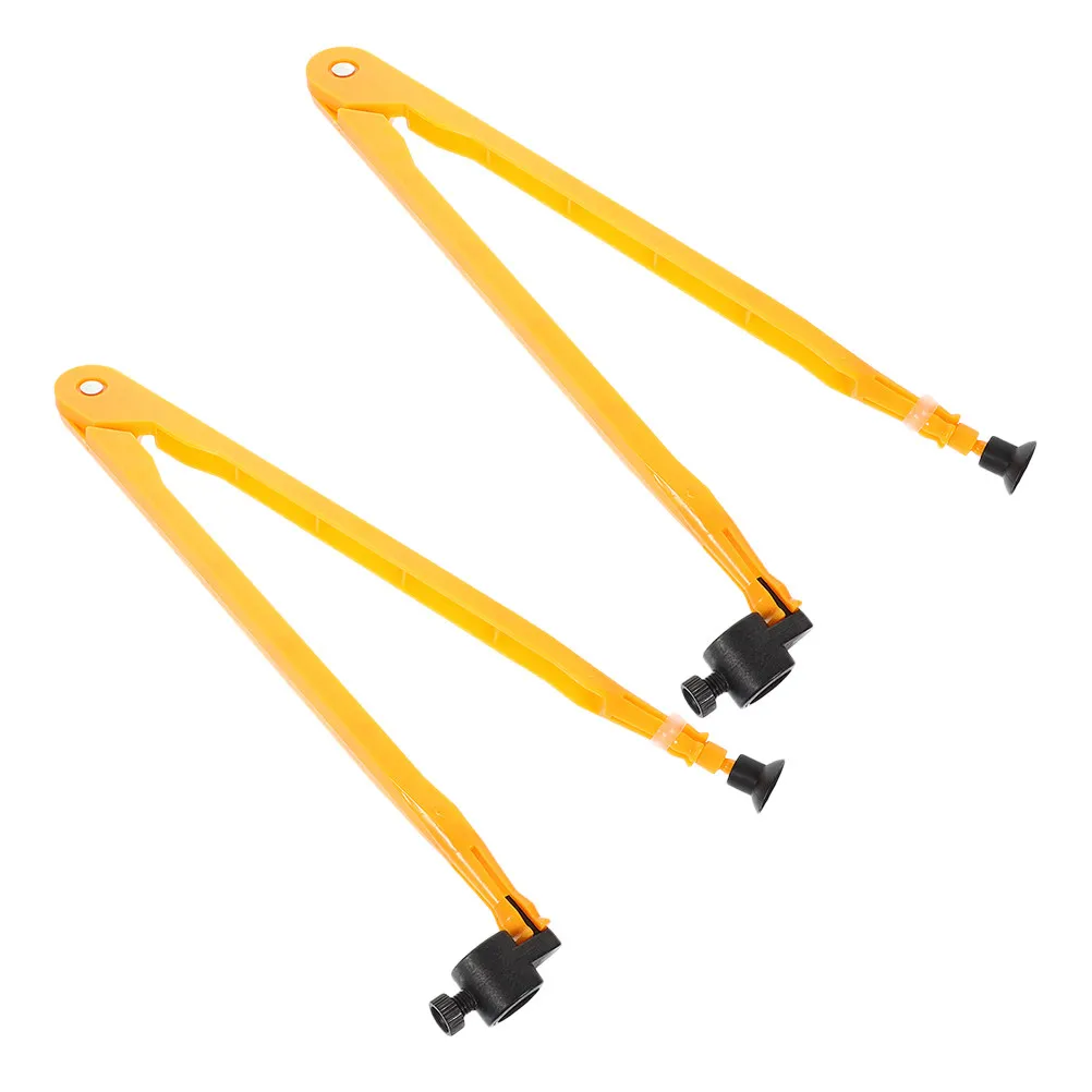 2Pcs Ergonomic Large Plastic Compass for Math Teachers Whiteboard Geometry Demonstrations Circle Drawing Teaching Tool