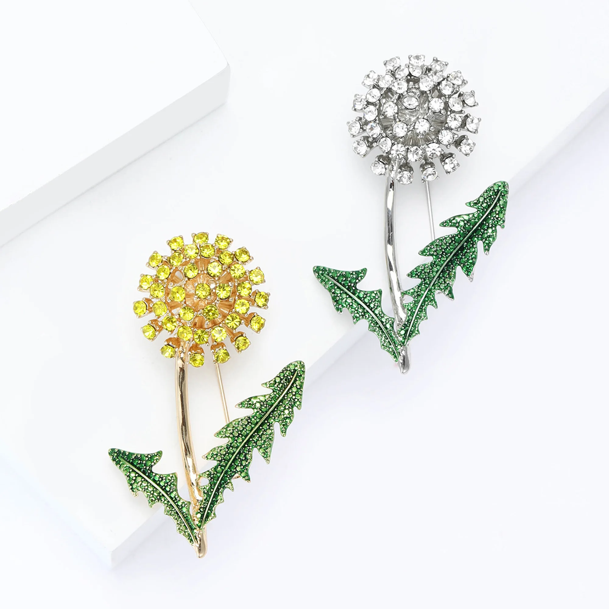 Enamel Chrysanthemum Pin for Women Sunflower Brooches Flower Leaf Pins Office Party Friend Gifts Jewelry Accessories view 4