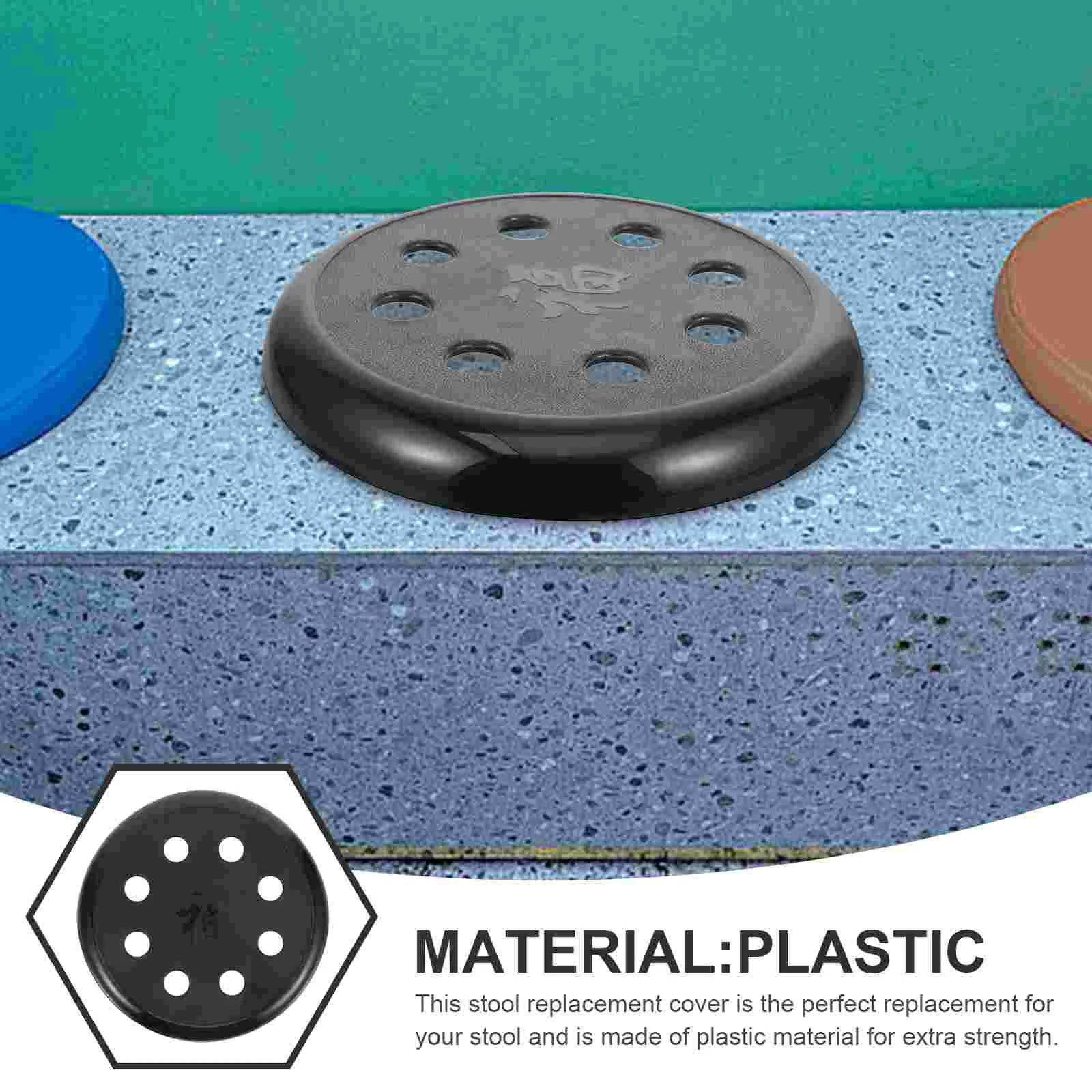 Barstool Cushions 12x12 Round Panel Surface Reinforced Plastic Eight-hole Buckle Cover Metal