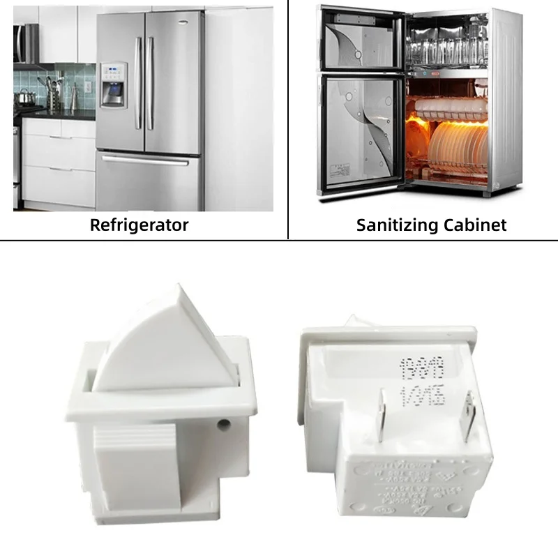 2/3-Pin Refrigerator Door Light Switch Freezer Compartment Replacement Part 250V Universal Refrigerator Replacement Part
