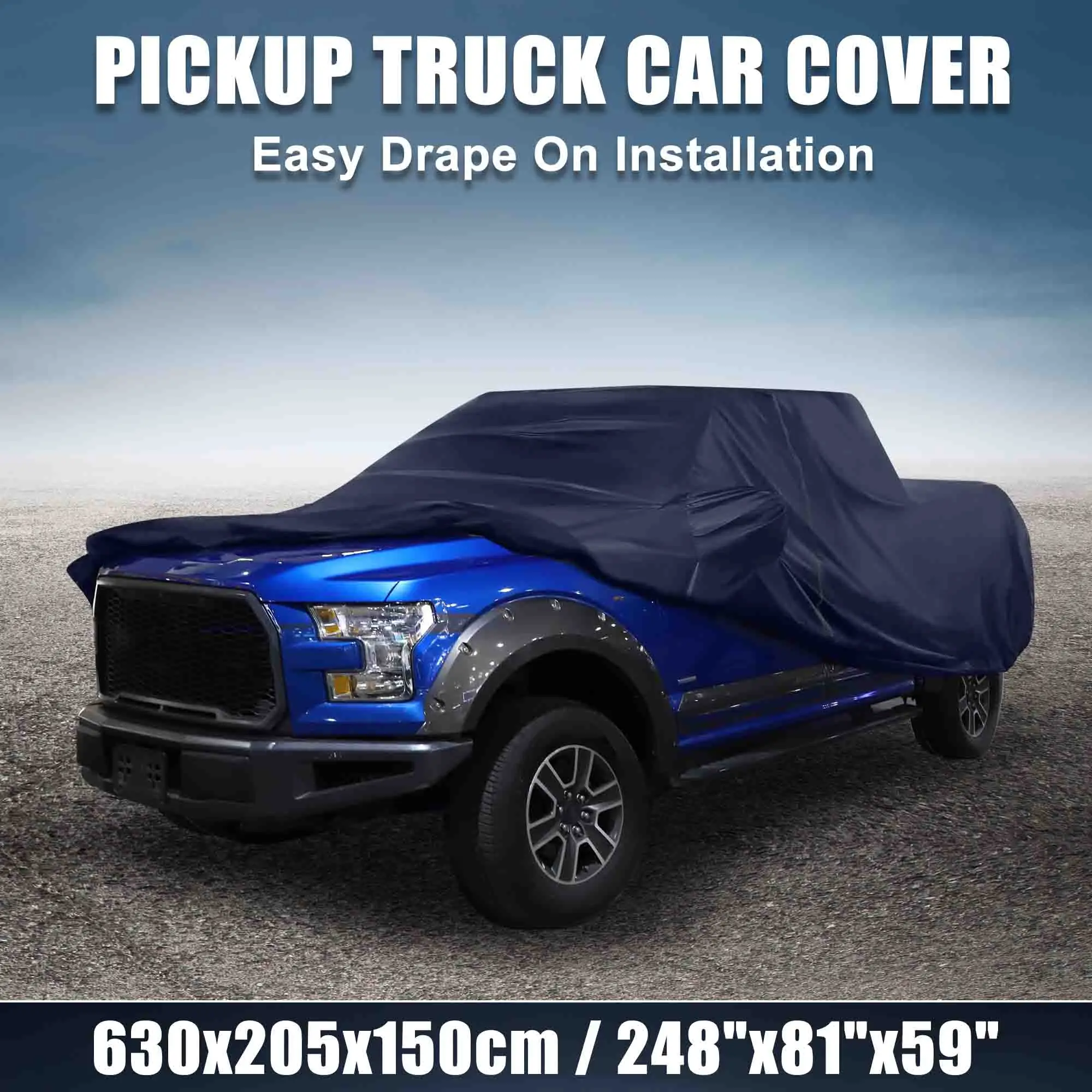 X Autohaux Pickup Truck Cover for Ford F150 Crew Cab Pickup 4 Door 6.5 Feet Bed 2004-2021 Sun Rain Dust Snow Protection 190T PU