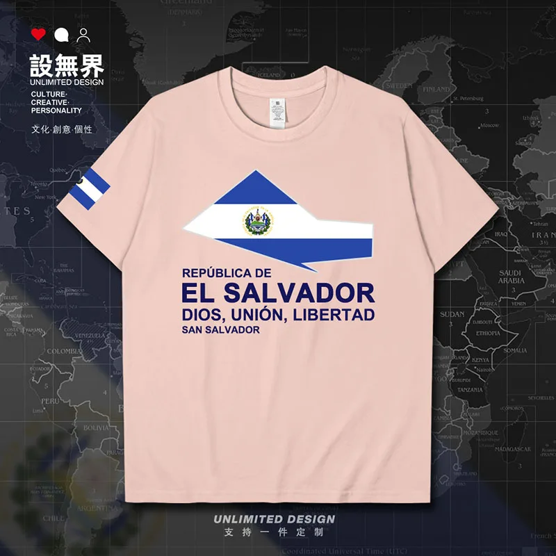 

El Salvador Salvador SLV Map мужская футболка из хлопка с короткими рукавами, спортивная модная мужская футболка, повседневные футболки, летняя одежда