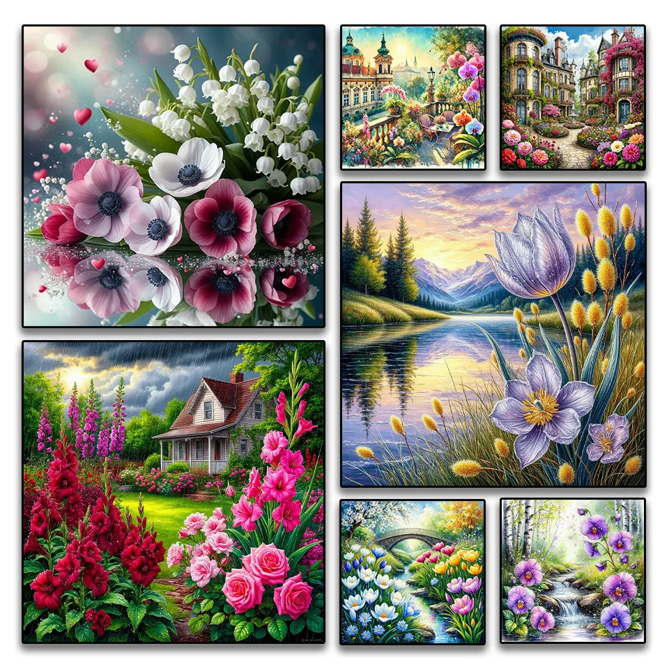 

5D DIY Landscape Embroidery Diamond Mosaic Diamond Painting Art Square Round Rhinestone Handmade Cross Stitch Home Decor Gift
