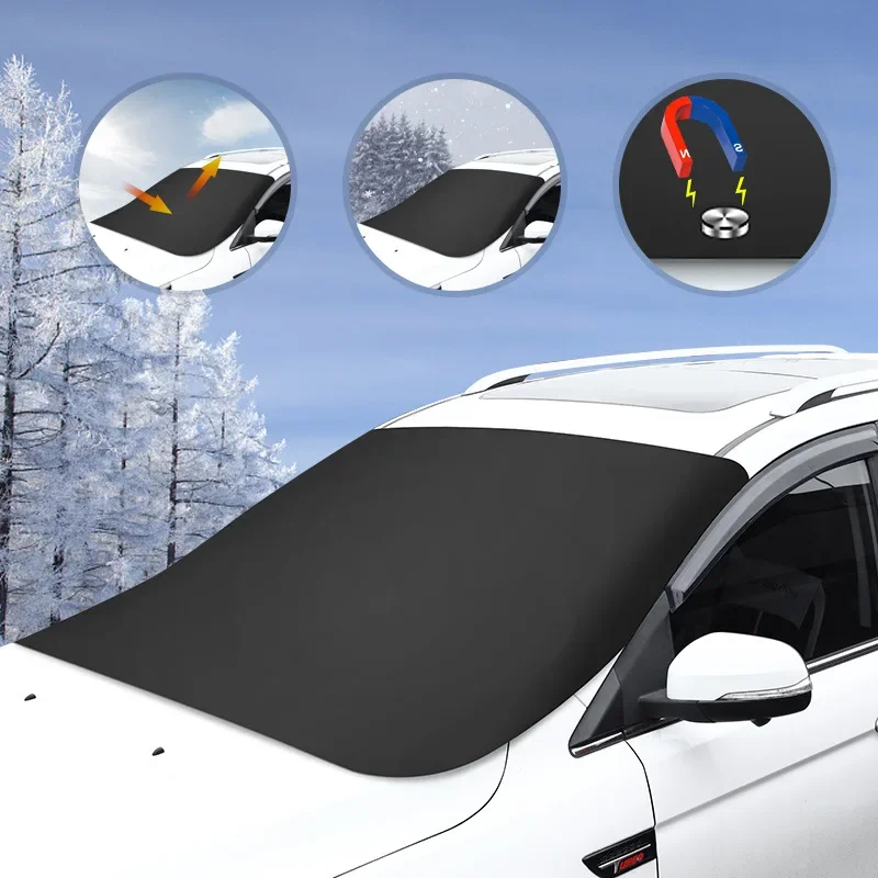 Magnetic car snow shield thickened anti-freeze and sunscreen car cover car sunshade