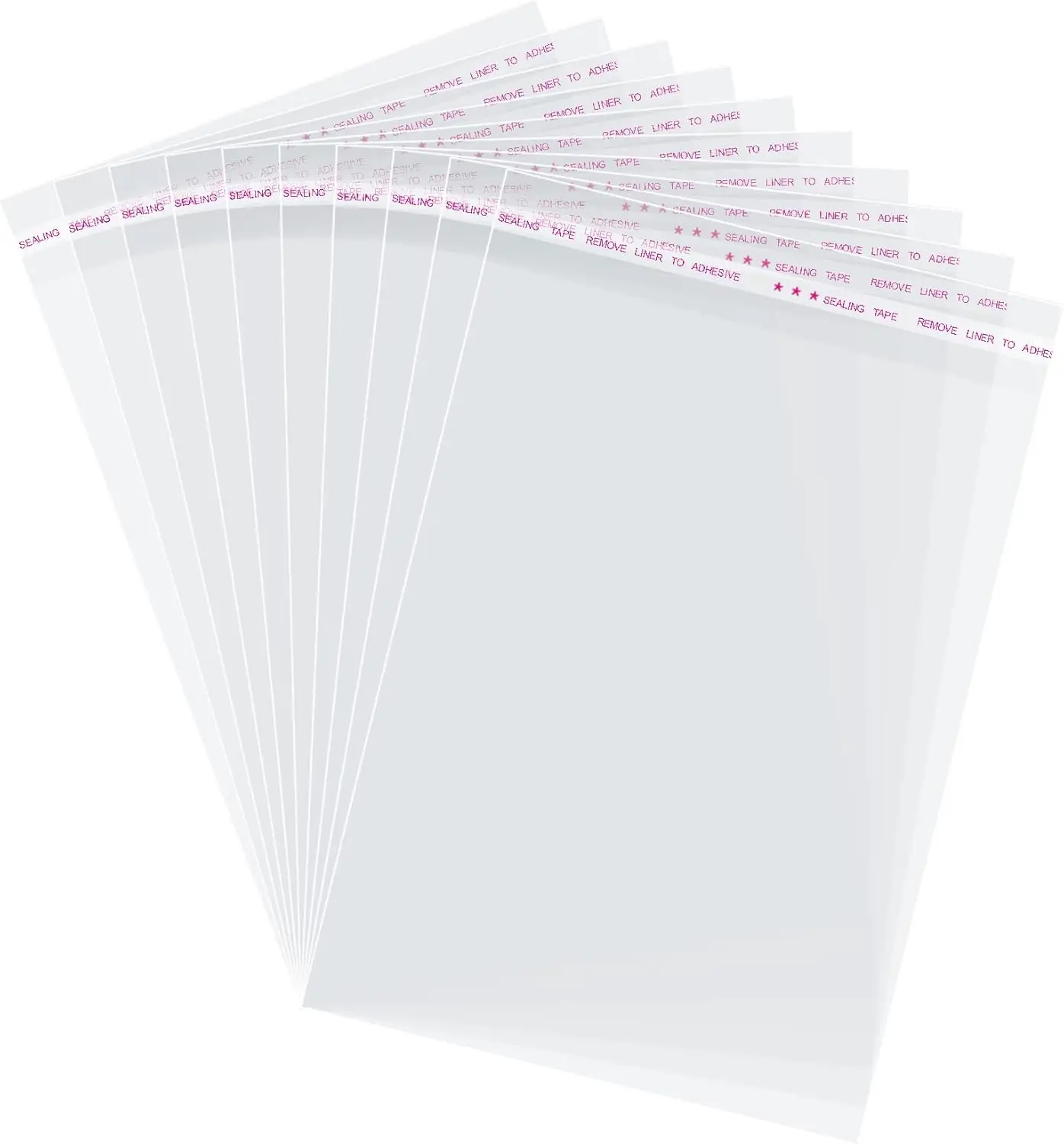 

200 самозапечатывающихся целлофановых пакетов, 6x9". Прозрачный, закрывающийся для упаковки печенья, сувениров, конфет и продуктов