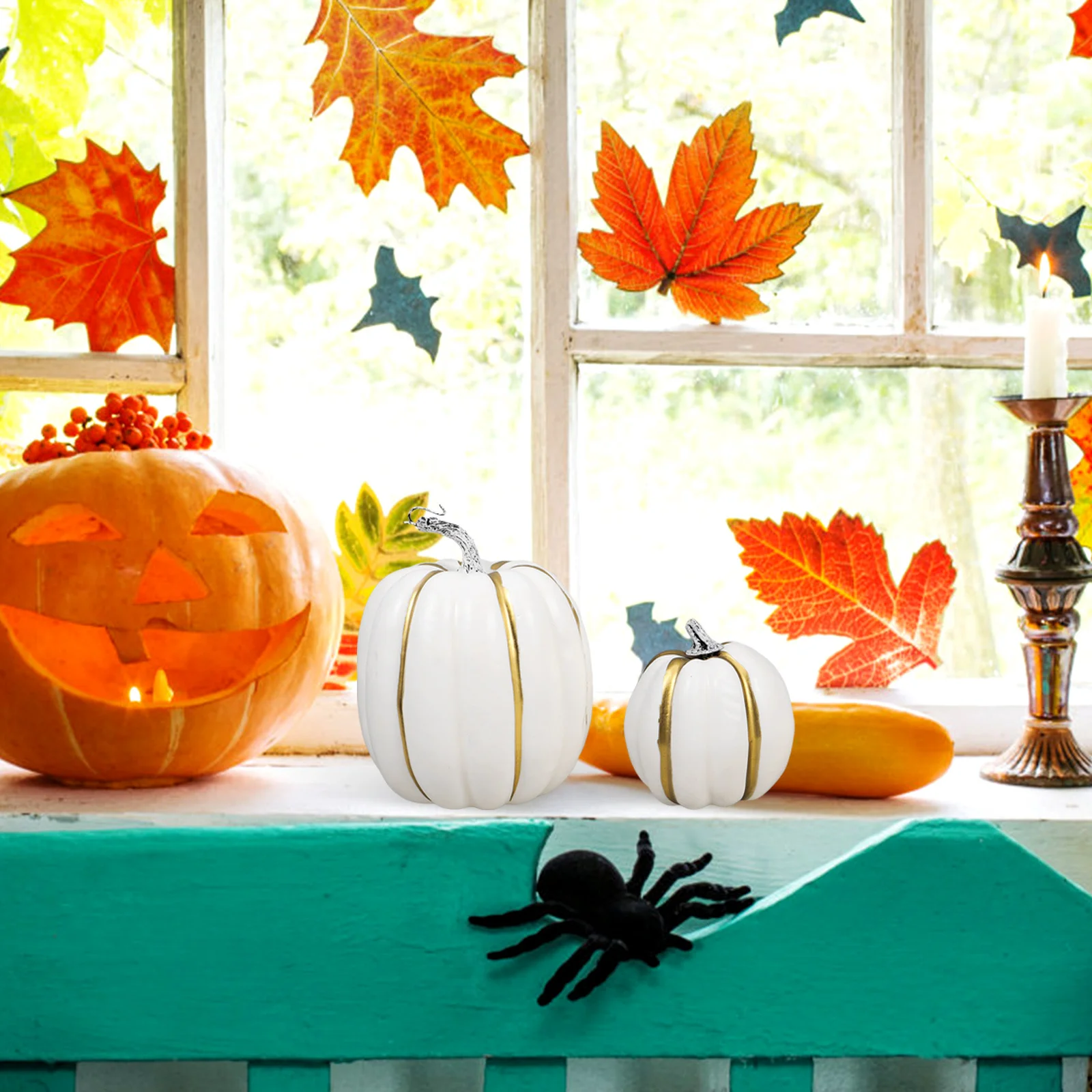 

7Pcs Harvest Simulation Artificial Pumpkin Foams Lifelike Pumpkin Fake Decoration for Home Garden Artificial Vegetables